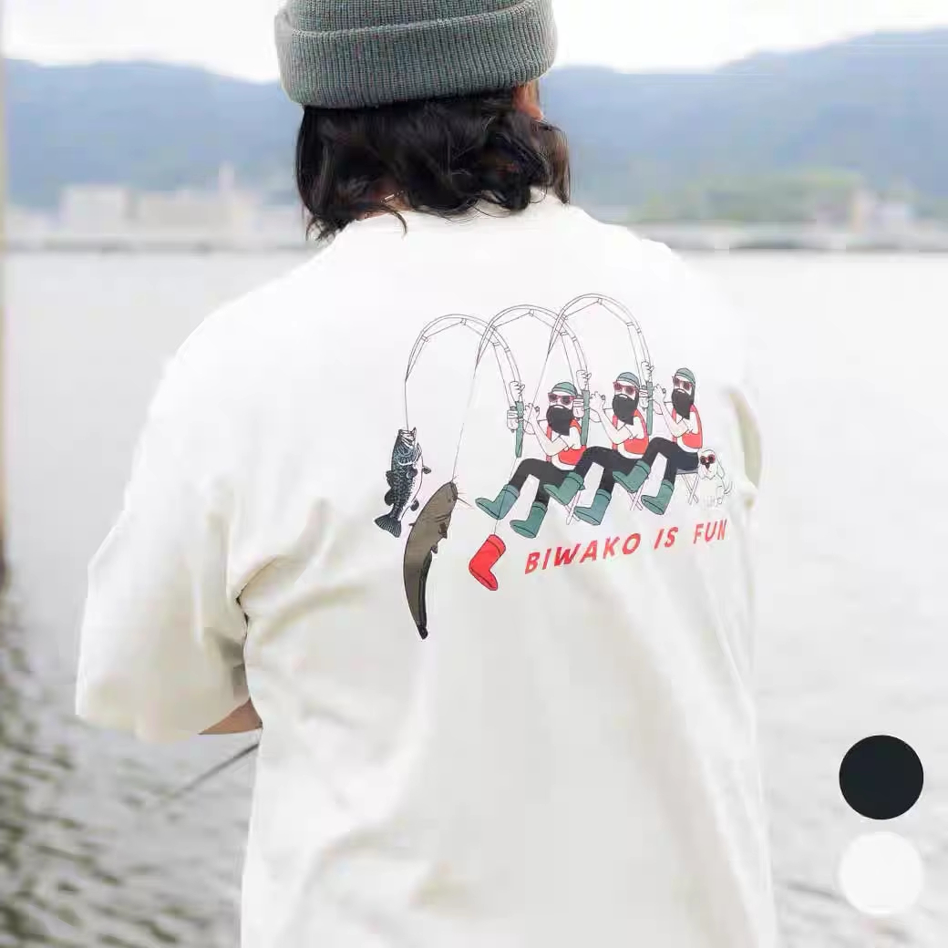 Japanese Brand Streetwear Vintage - White Japanese Trendy Brand Casual Fishing