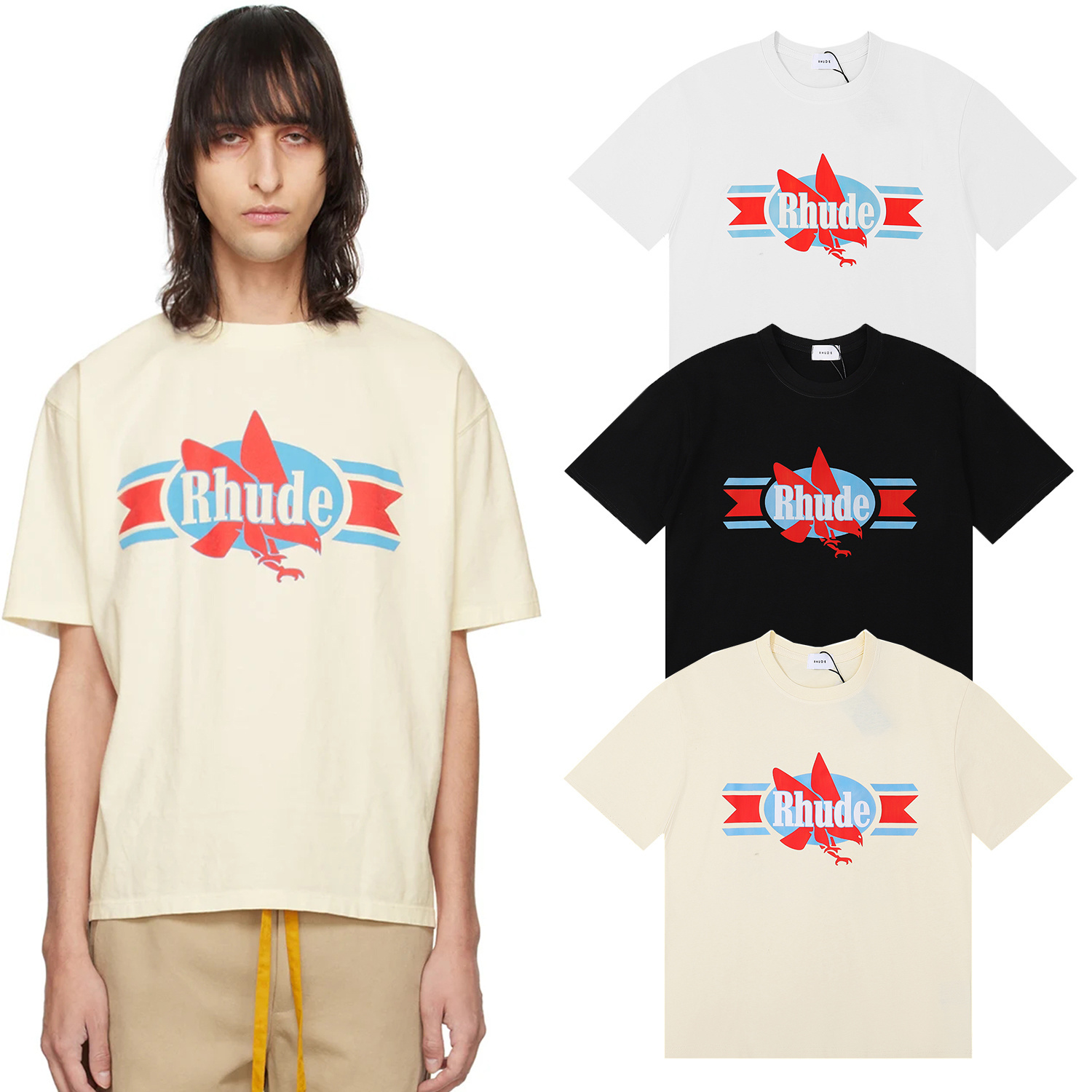 Loose Fit Cotton round Neck T- - Streetwear Brand Popular recension och pris