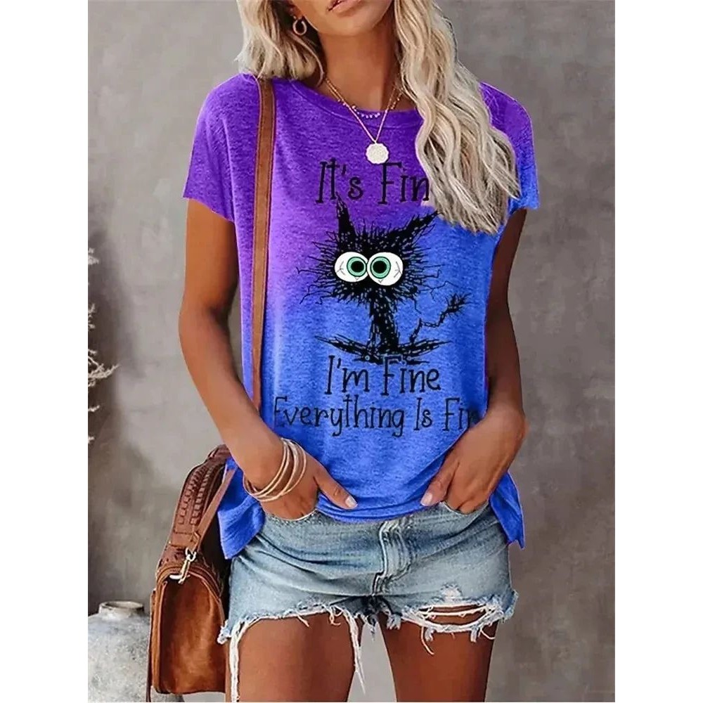 3D Print Tshirts Women Streetw - Streetwear Brand Cat recension och pris