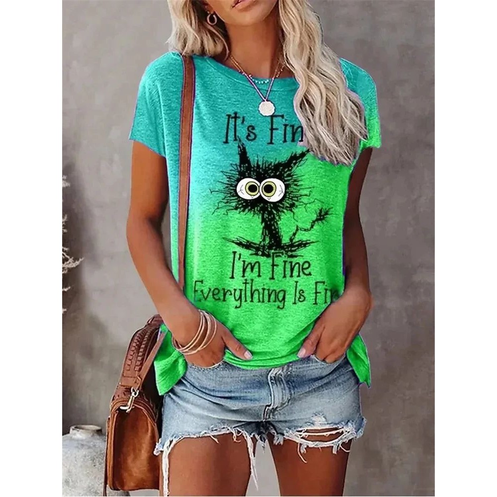 3D Print Tshirts Women Streetw - Streetwear Brand Cat recension och pris