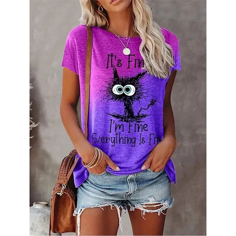3D Print Tshirts Women Streetw - Streetwear Brand Cat recension och pris